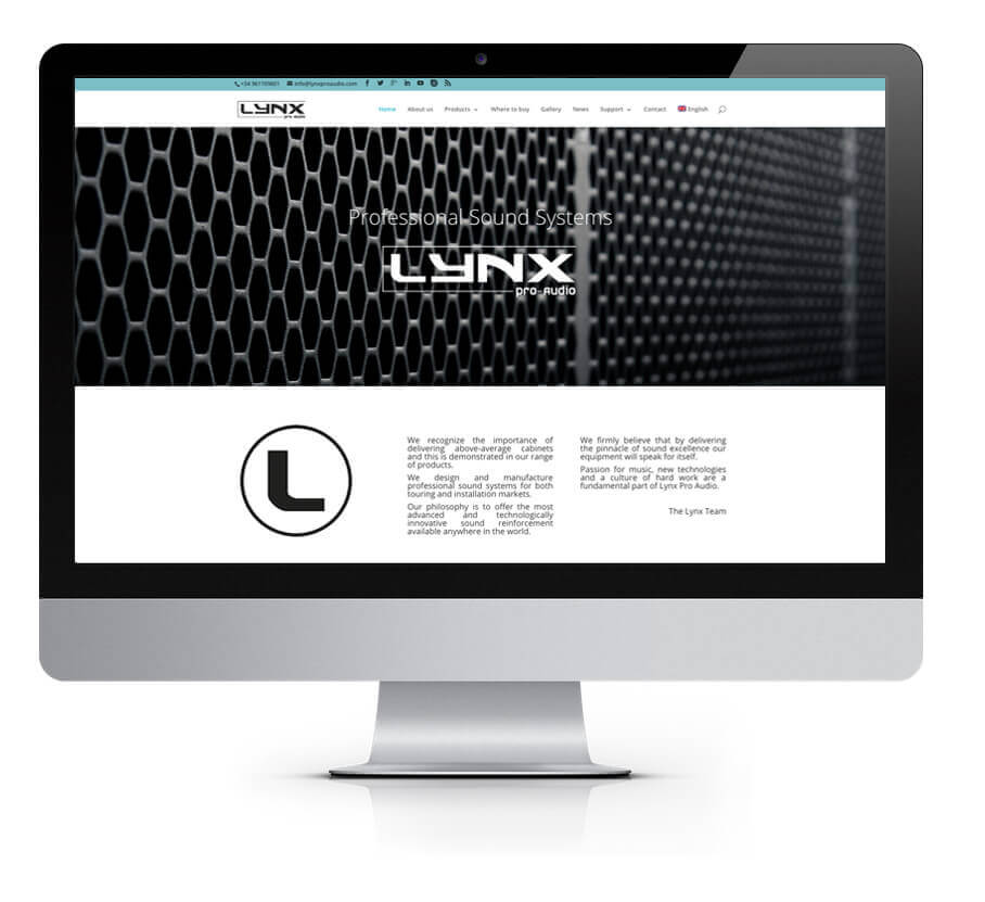 Lynx Página web Lynx Pro Audio | The Superway Webs