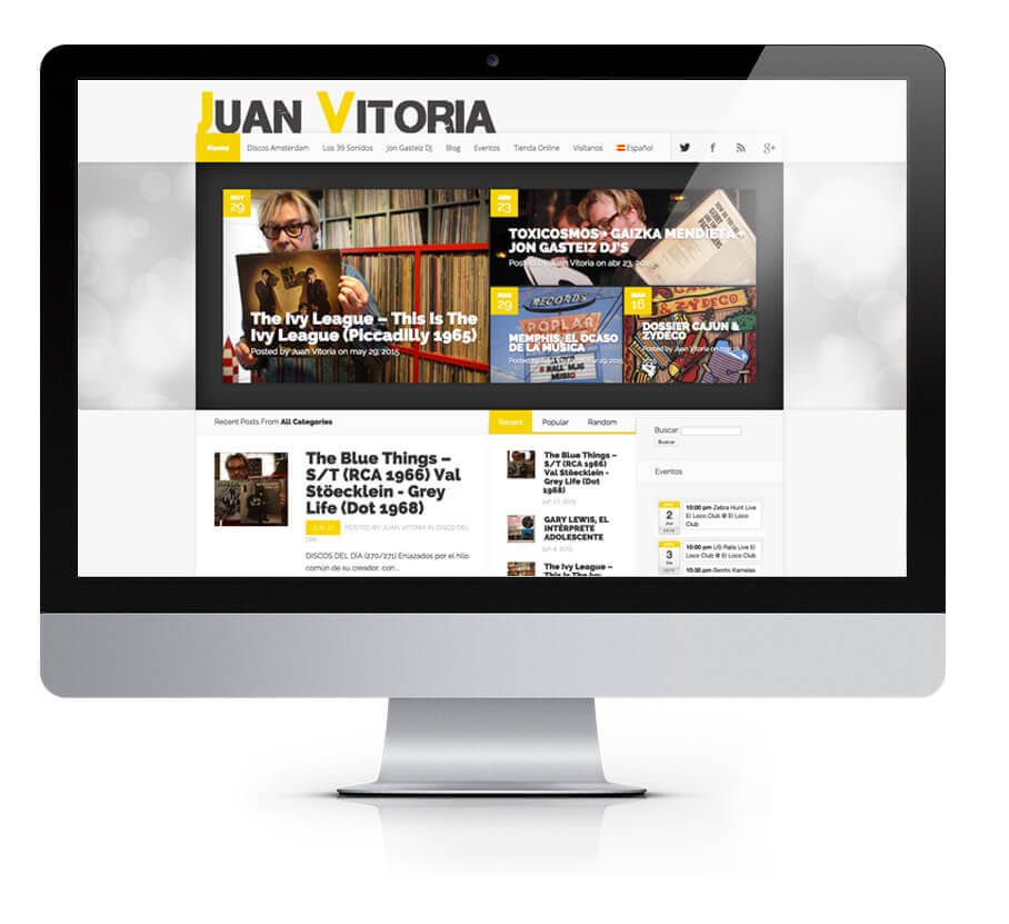 Página web Juan Vitoria (Discos Amsterdam ) | The Superway Webs