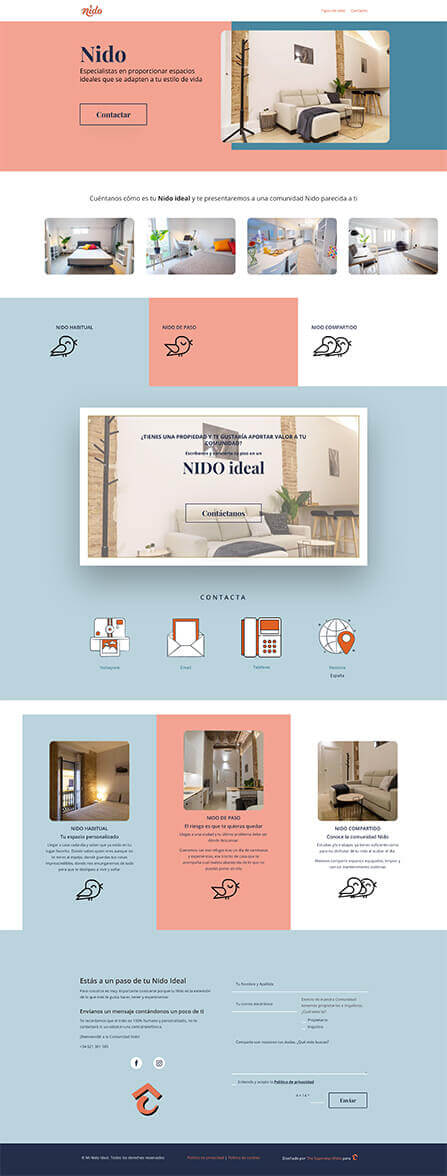 Diseño web Mi Nido Ideal