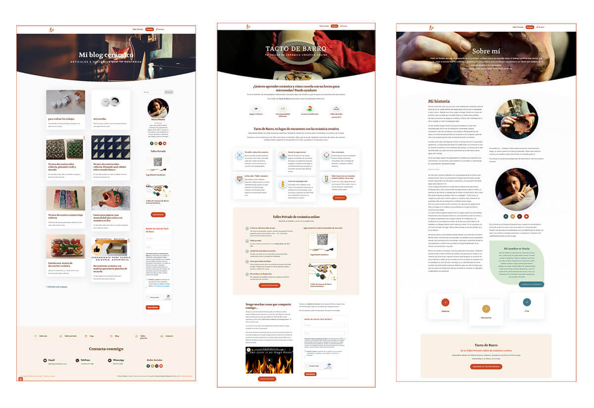 Porfolio 1 Diseño Web Tacto de Barro