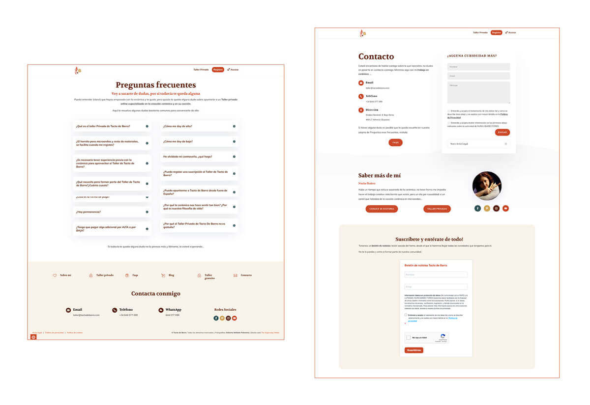 Porfolio 2 Diseño Web Tacto de Barro
