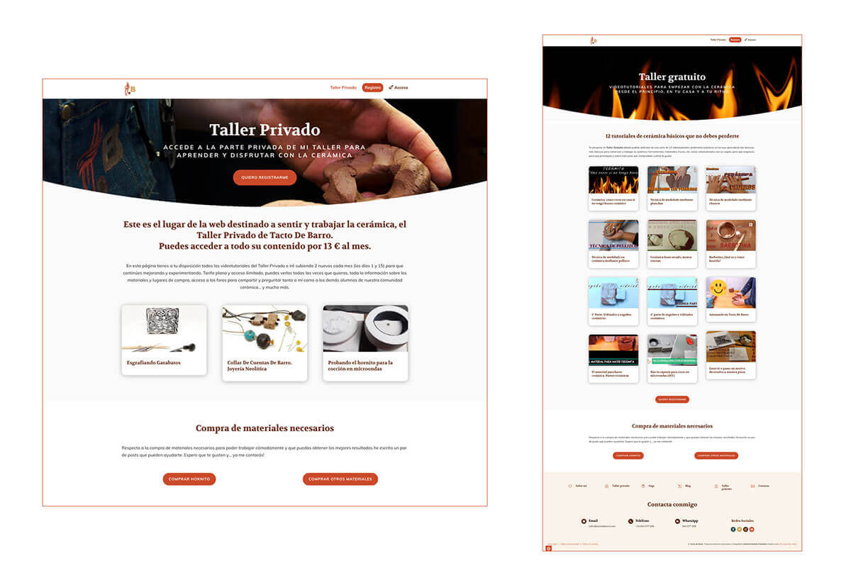 Porfolio 3 Diseño Web Tacto de Barro