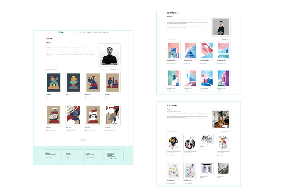 Páginas de Autores Web My Artist Lab