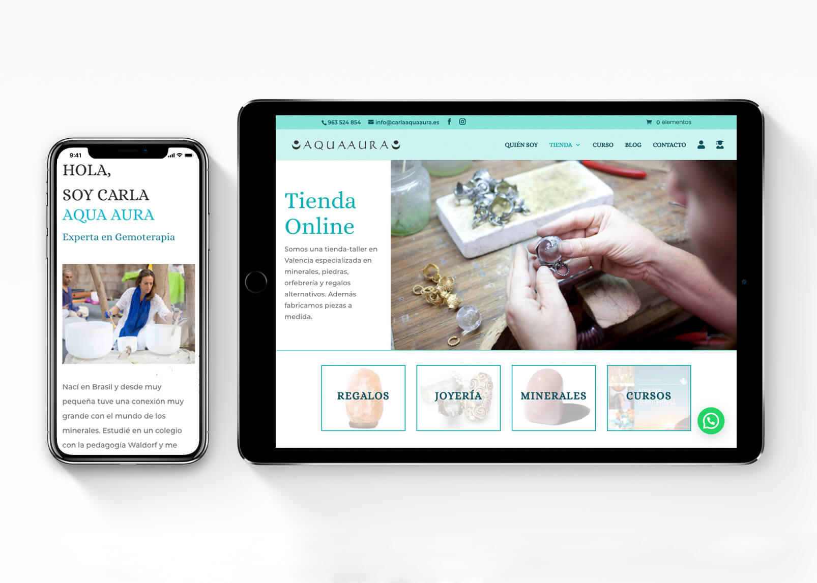 Portfolio Diseño web Carla Aqua Aura
